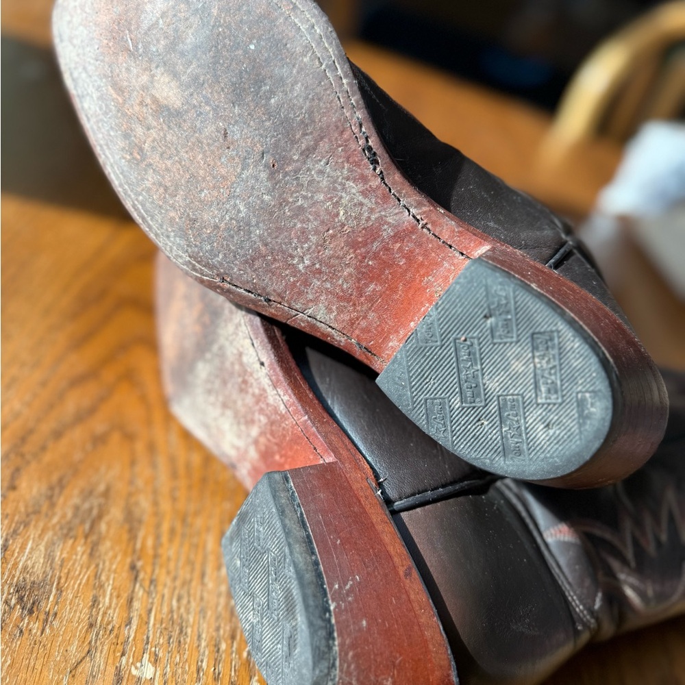 Tony Lama Women’s Leather Cowboy Boots - Picture 7 of 8